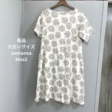 새상품급 빅 사이즈 samansa Mos2 플라워 원피스