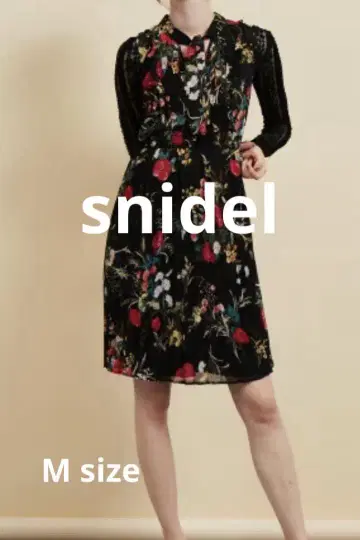 스나이델 원피스 플리츠 올 패턴 꽃무늬 snidel
