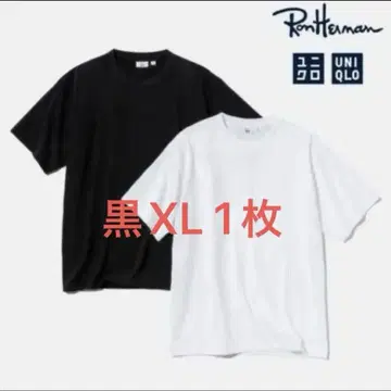 유니클로 론 헤르만 티셔츠 UNIQLO Ron Herman 블랙 XL