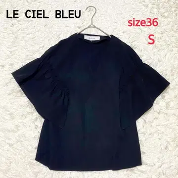 일본제 르 쉘 블루 LE CIEL BLEU 볼륨 플레어 상의 블랙 S