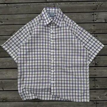 구제 의류 00s CHECK NYLON SHIRT 짧은 기장