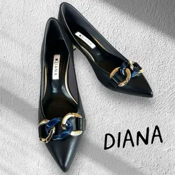 DIANA 블랙 펌프스 스틸레토 23cm [새상품급]
