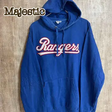 Majestic 마제스틱 후드티 파랑 MLB 와펜 로고