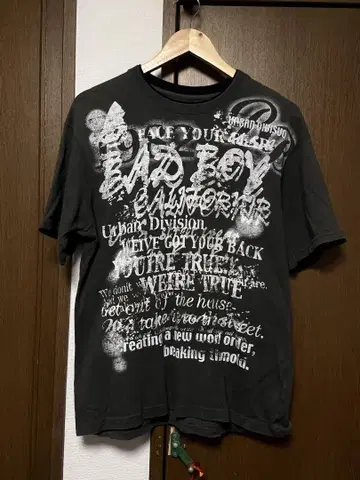 Y2k metal 그런지 BAD BOY 펑크 그래픽 티셔츠 band