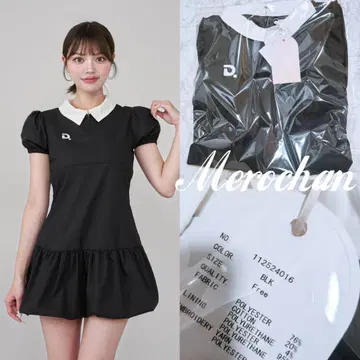 Darich 벌룬 폴로 미니 원피스 BLK