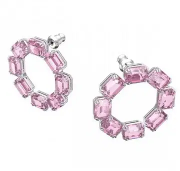 스와로브스키 Swarovski 밀레니엄 후프 귀걸이 5614296 핑크