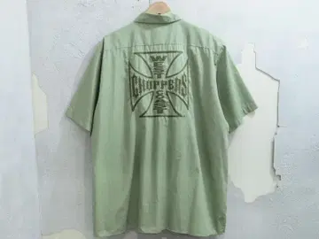 새상품급 XL 사이즈 WEST COAST CHOPPERS 반팔 워크 셔츠