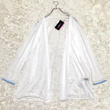 택 포함 레오나르 현행 시어 가디건 캉캉 소재 XL 화이트 긴팔