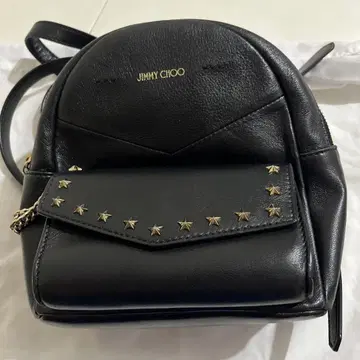 JIMMY CHOO 스터드 장식 블랙 백팩