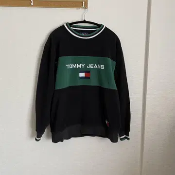 TOMMY JEANS 블랙 그린 트레이닝복 L