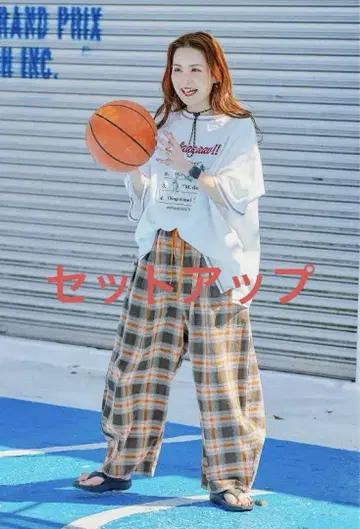 Make Stuff '25 티라 모듬 썸머 티셔츠 체크 루즈 팬츠