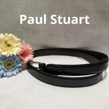 Paul Stuart 폴 스튜어트 천연 가죽 벨트 악어 엠보싱