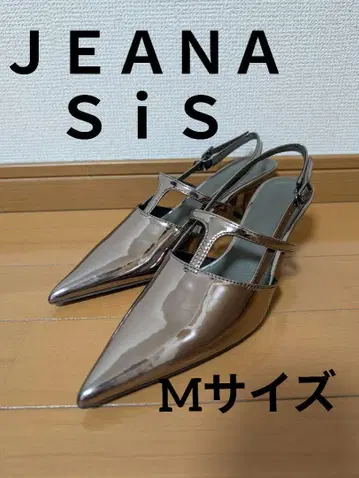 JEANASIS T 라인 스틸레토 펌프스 메탈릭