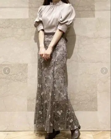 snidel 3피스 조젯 레이스 원피스
