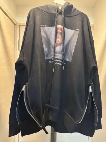 사이드 지퍼 후드티