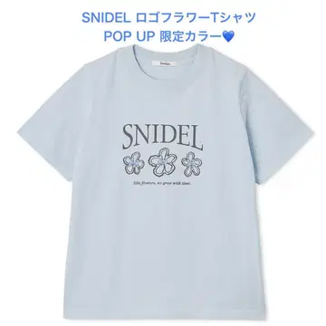 BOUQUET OF JOY 스나이델 SNIDEL 로고 플라워 티셔츠