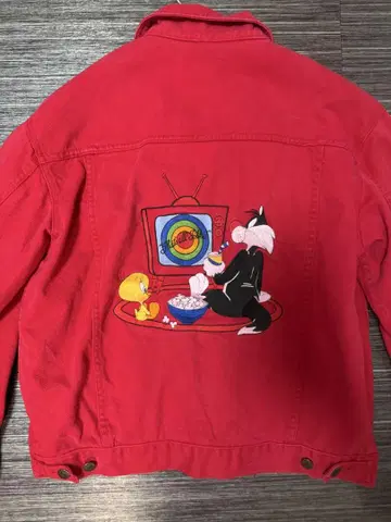 빈티지 자켓 데님 자켓 LOONYTUNES