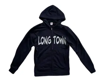 LONG TOWN 셋업 맨투맨 풀 집업 후드티 네이비