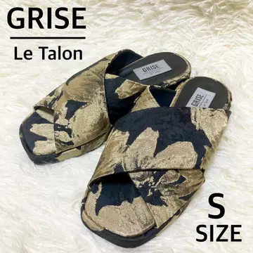 새상품 GRISE LETALON 크로스 플랫폼 자카드 뮬 샌들