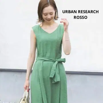 URBAN RESEARCH ROSSO 그린 슬리브리스 원피스