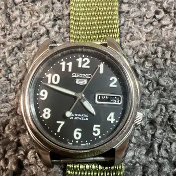 B065 세이코 SEIKO 21석 오토매틱 블랙 다이얼
