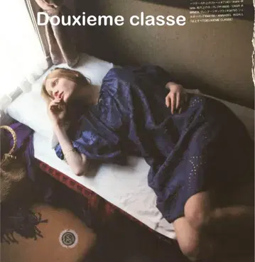 두지엠 클라세 원피스 린넨 레이스 네이비 볼륨 소매 카탈로그
