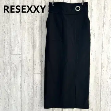 리젝시 RESEXXY 아일렛 버튼 타이트 스커트 [F] 롱 블랙