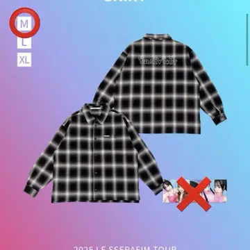 Lesserafim 르세라핌 투어 굿즈 셔츠 M 사이즈