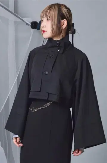 Mavie..7 스탠드 카라 숏 트렌치