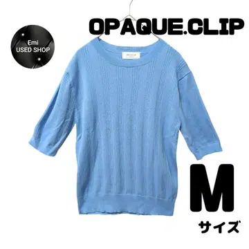 OPAQUE.CLIP 오파크 클립 리브 니트 스웨터 반팔 38 M