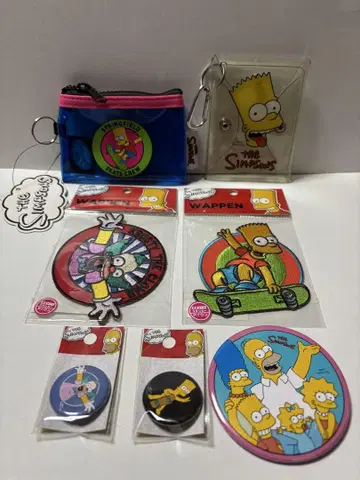 심슨 Simpson 와펜 캔뱃지 코인 케이스 세트