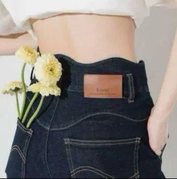 Eaphi WAVEDESIGN 하이웨이스트 데님 쇼트