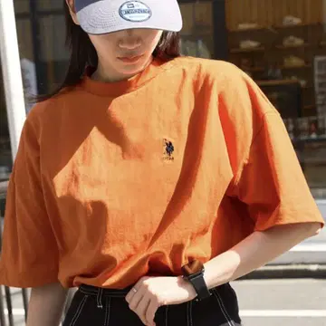 U.S. POLO ASSN. 티셔츠 다크 오렌지 M