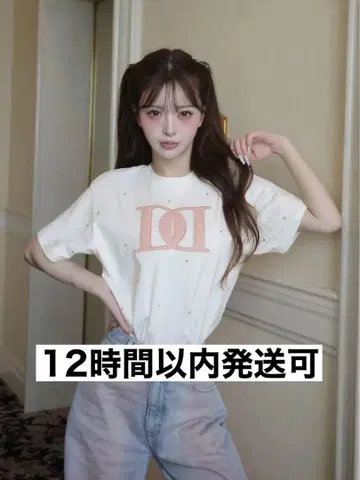 Darich 다리치 퀼팅 아플리케 비쥬 티셔츠