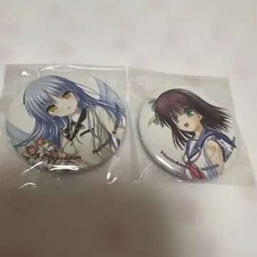 Angel Beats! 나카무라 유리, 다치카 카에데 캔뱃지 엔젤 비츠