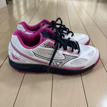 Mizuno 테니스화 (브레이크 샷 4) 화이트/핑크