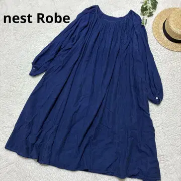 nest Robe 네스트로브 카디 코튼 개더 원피스 인디고