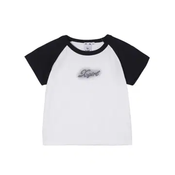X-girl SPRAY PRINT AND EMBROIDERY T 래글런
