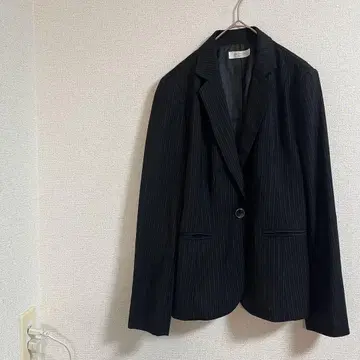 OFUON 오프온 테일러드 자켓 스트라이프 블랙 M