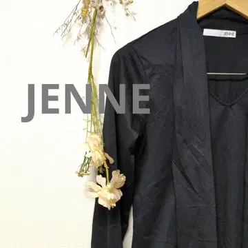 JENNE 제네 보타이 셔츠 상의 깔끔한 스트라이프