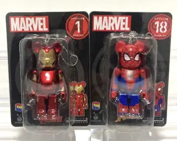 MARVEL 해피 복권 베어브릭 아이언맨 스파이더맨 세트