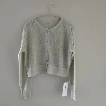 NATURAL BEAUTY BASIC 라메 메쉬 가디건 볼레로