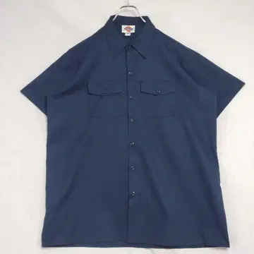 디키즈 워크 셔츠 XL 반팔 네이비 USA제