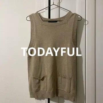 TODAYFUL 슬리브리스 니트 베이지