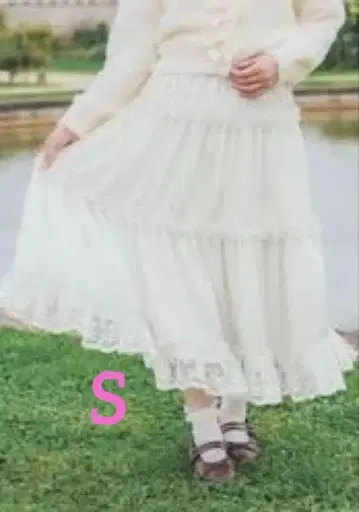 아오키 미사코 니나스 NINAS 페치 스커트 시마무라 시마미사 화이트 S