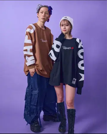 Rafu&Co. 로고 긴팔 티셔츠