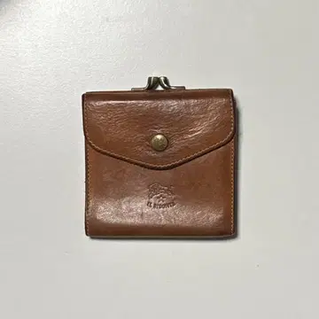 일비종떼 브라운 가죽 접이식 지갑