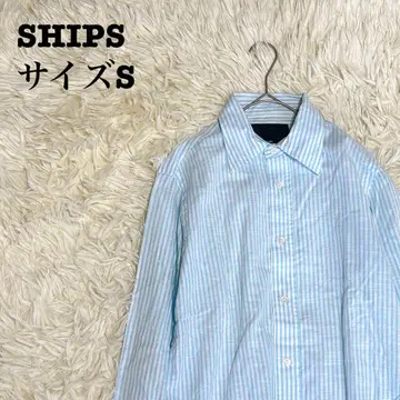 SHIPS 스카이블루 스트라이프 긴팔 셔츠 S