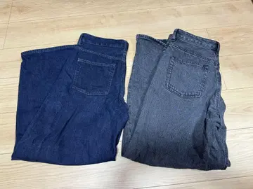 지유 배럴 레그 청바지 데님 XL