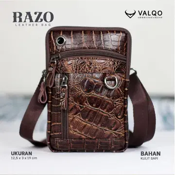 RAZO 소가죽 스마트폰 숄더백